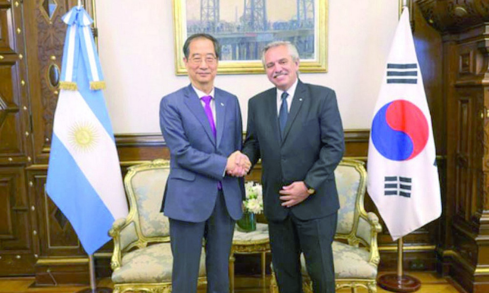 Alberto Fernández recibió al primer ministro de Corea del Sur