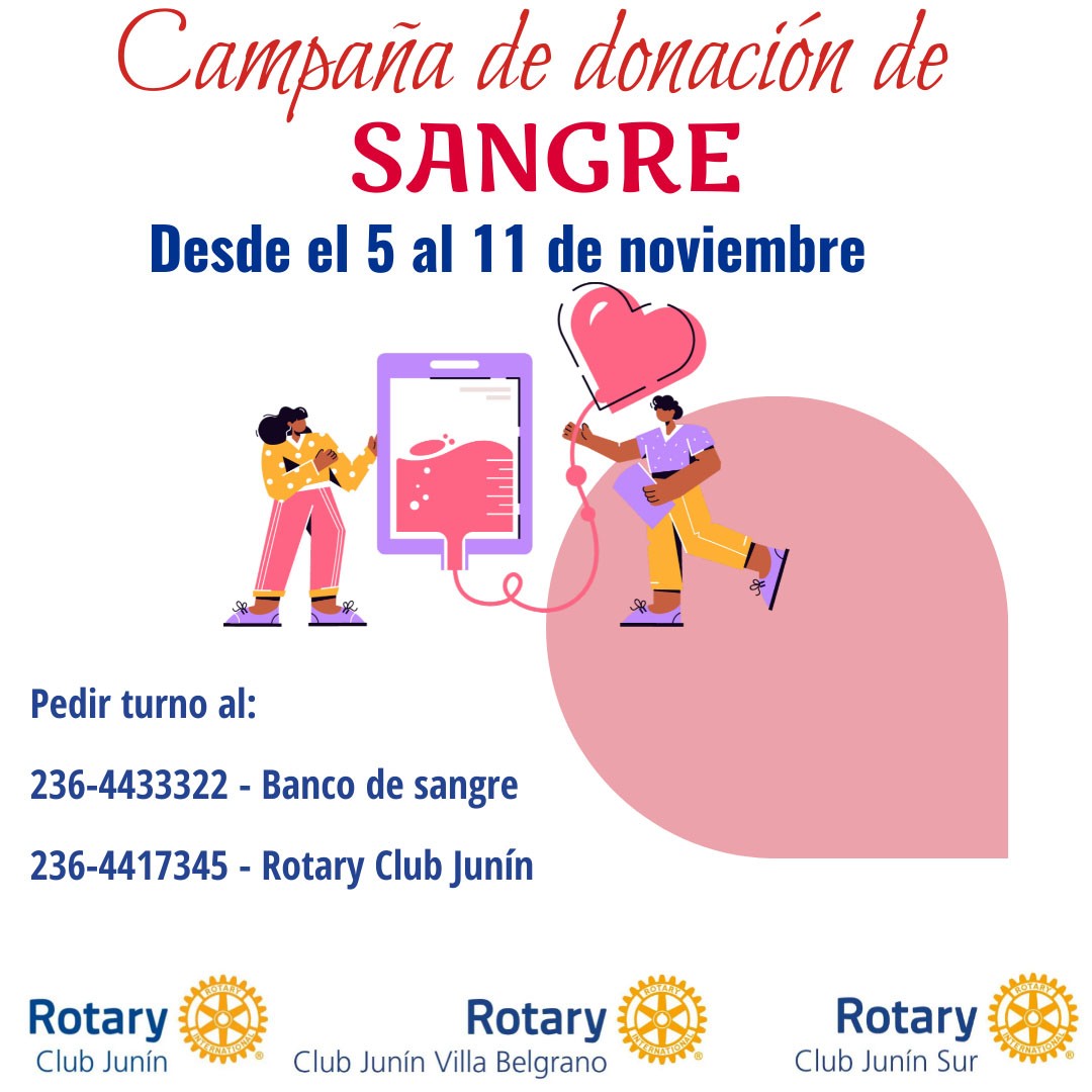 Clubes rotarios: Tercera campaña de donación de sangre