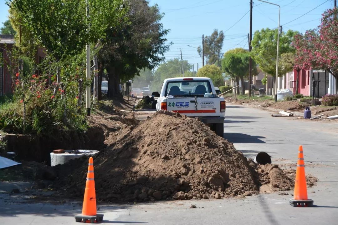 Obras cloacales en 9 de Julio