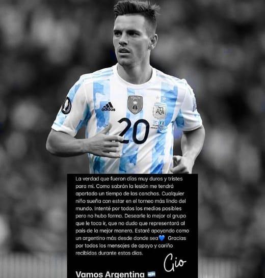 Lo Celso: “Lo intenté por todos los medios posibles”