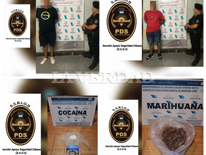 Droga secuestrada, cinco aprehendidos y una moto recuperada