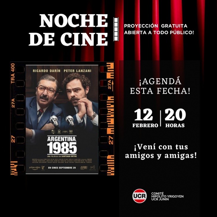 Proyectan “Argentina, 1985” en el comité UCR de Junín