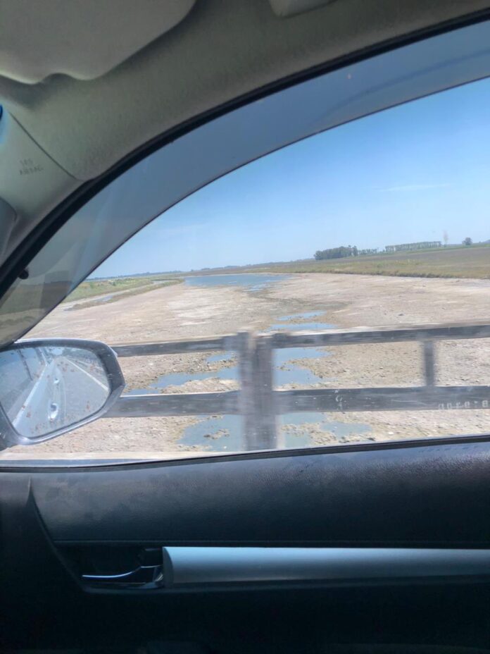 Una imagen de la sequía del Río Salado sorprendió a todos los bonaerenses