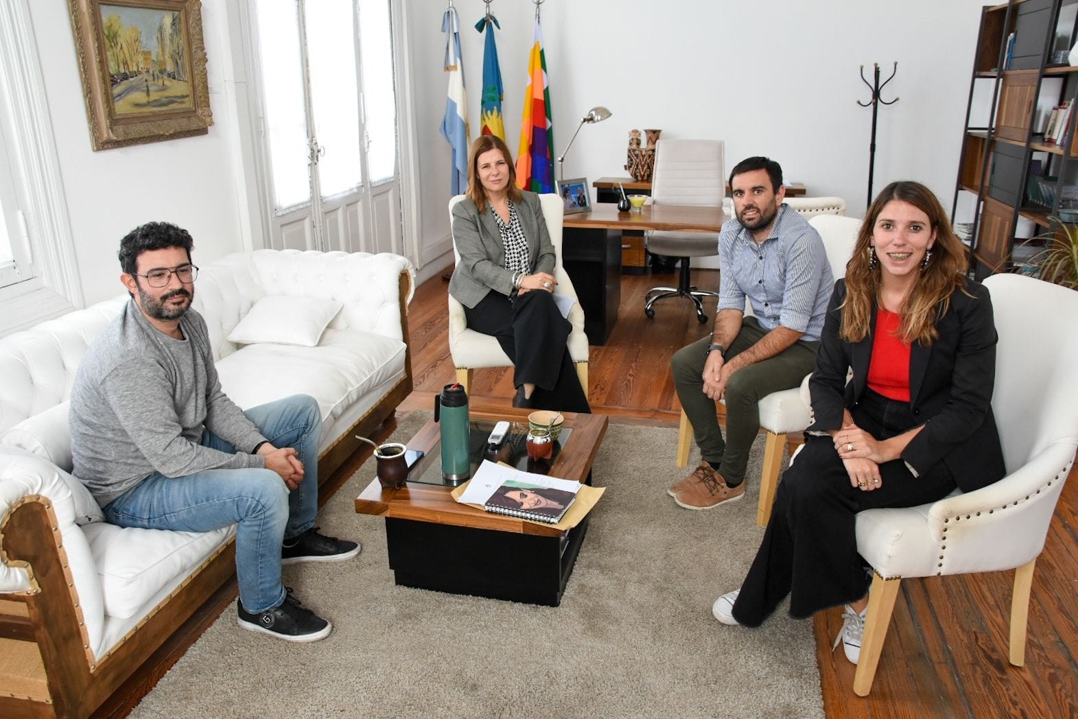 Bozzano y Merani se reunieron con Florencia Saintout
