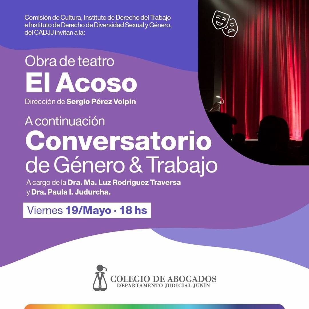 Se presentará en el Colegio de Abogados la obra de teatro “El Acoso”