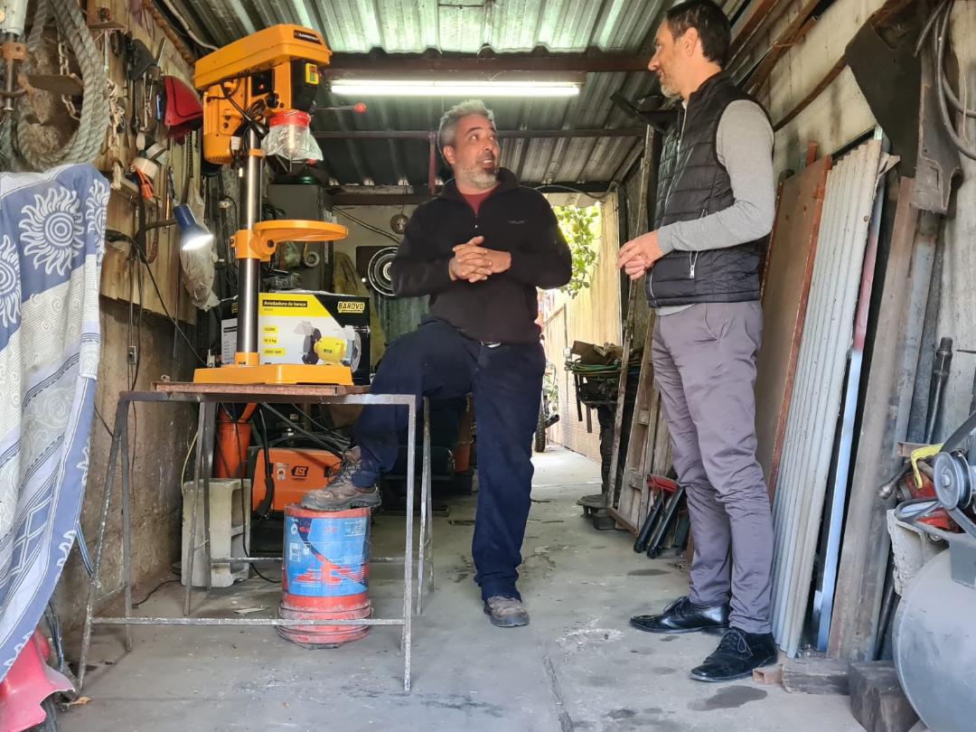 Petrecca visitó a emprendedores locales