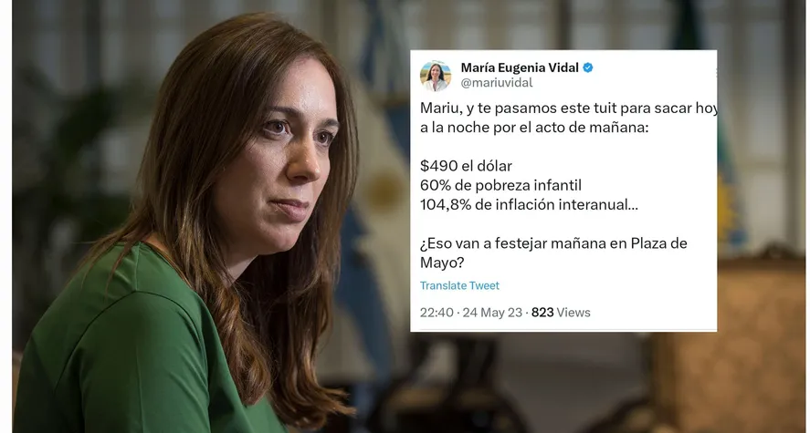 María Eugenia Vidal publicó y borró un mensaje sobre acto de Cristina