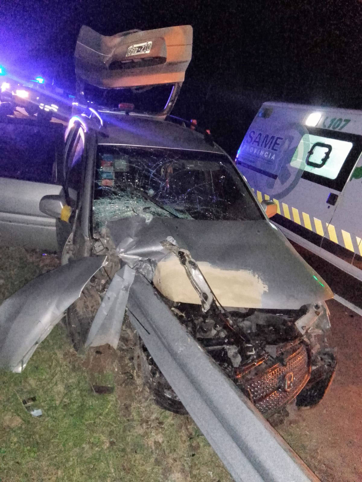 Choque y muerte en la ruta