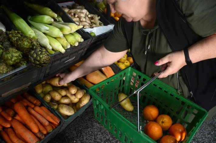 Los alimentos subieron menos que la inflación promedio