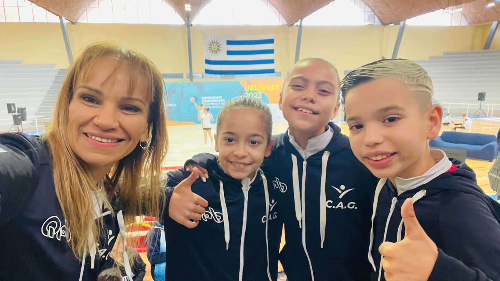 Gimnasia aeróbica: acto inaugural en Uruguay con presencia juninense