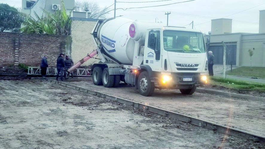 Comenzaron con la construcción del espacio para los talleres en la Escuela Técnica 2