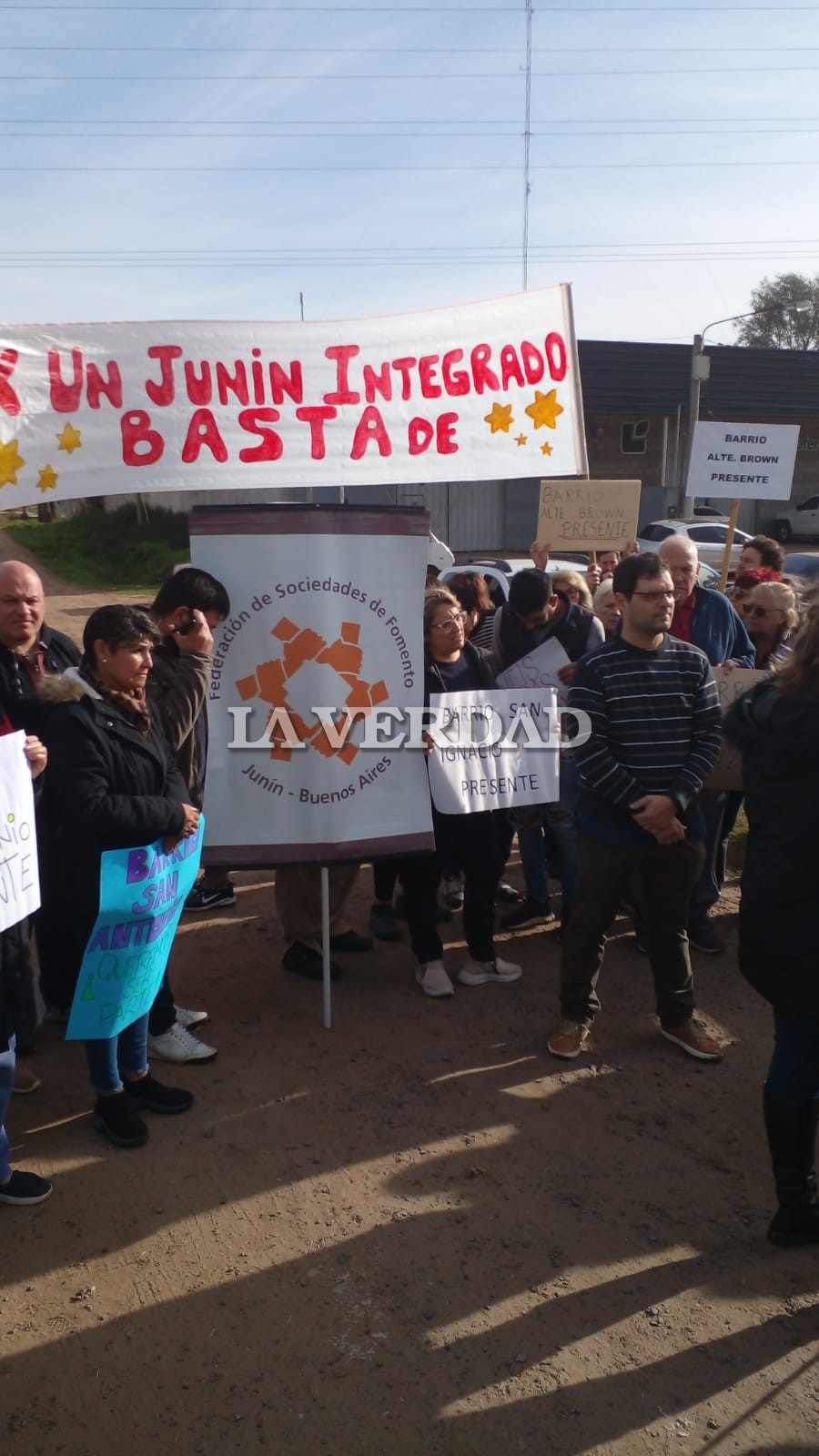 Fomentistas se movilizaron en Ruta 188 y Rivadavia