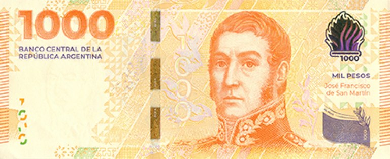 El Banco Central confirmó su imagen en los de 1.000 pesos