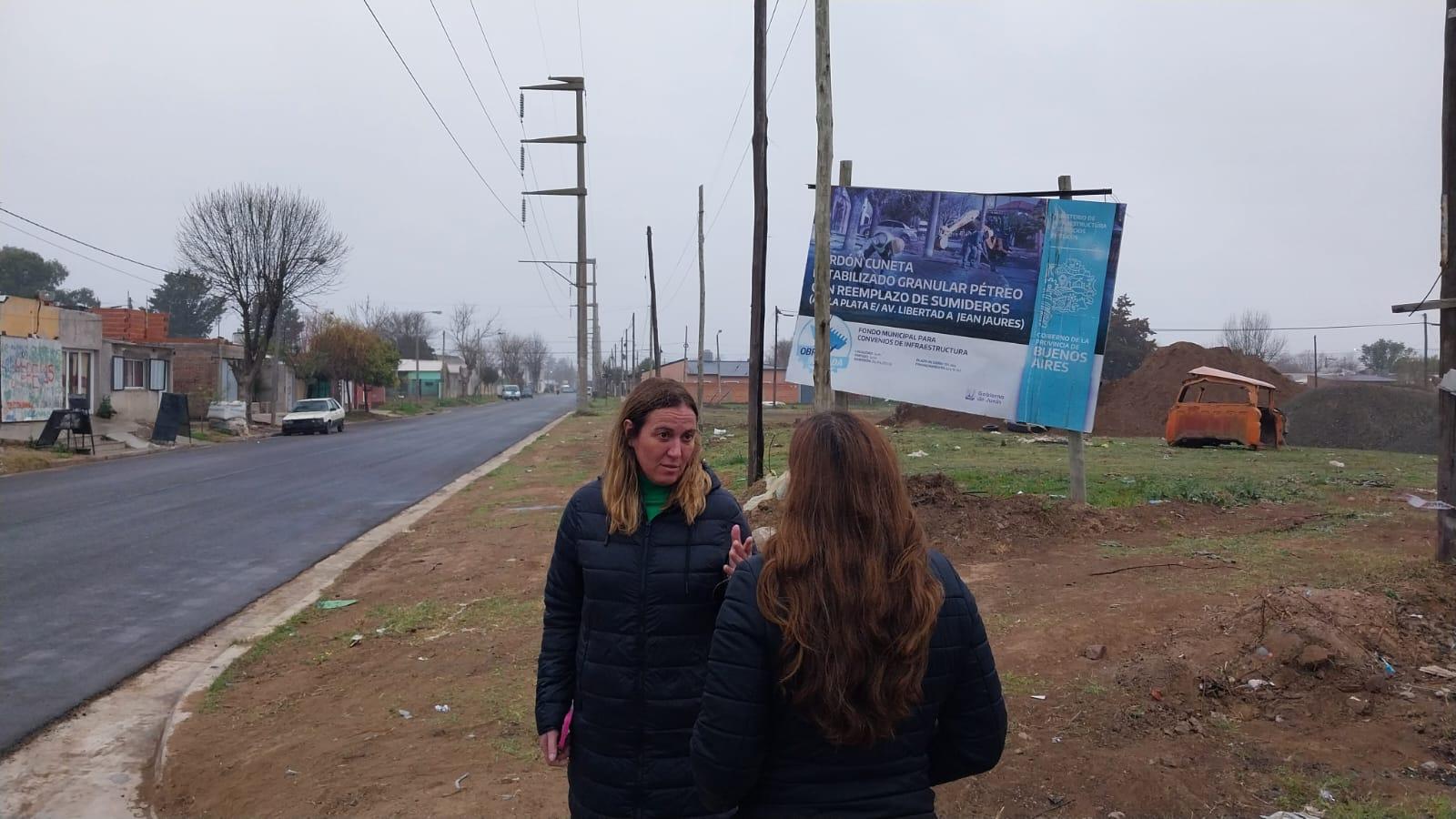 Arata: “Me preocupa la calidad de la obra de asfalto de avenida La Plata”