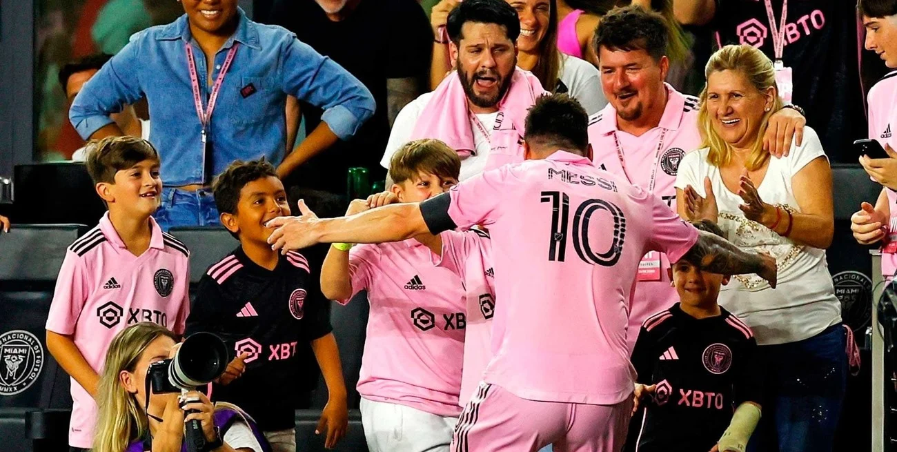 Viral: el juego en el que Mateo Messi le ganó a su papá en los festejos del Inter Miami
