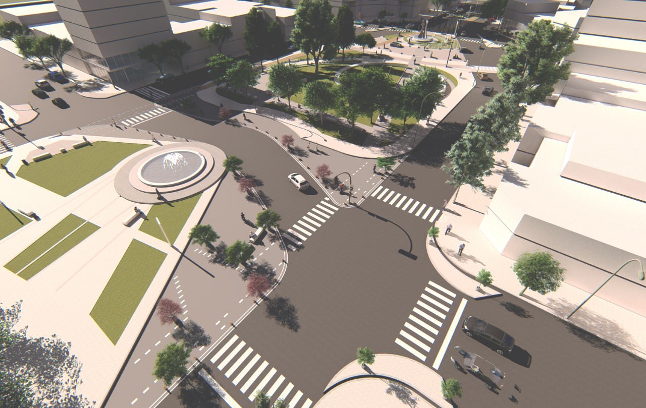 Obra del Gobierno de Junín en Rivadavia y San Martín
