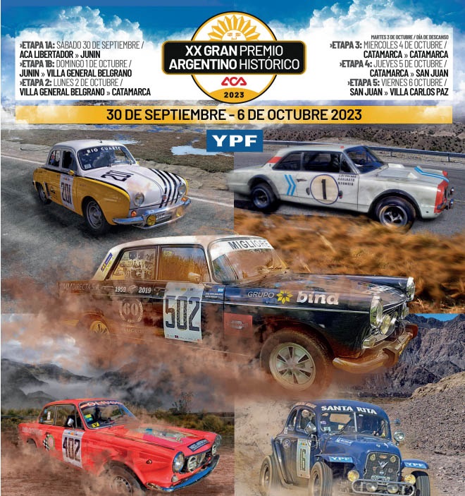 Invitan a participar de la exhibición de autos históricos del “Gran Premio Argentino”