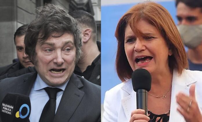 Patricia Bullrich denunció penalmente a Javier Milei por calumnias e injurias