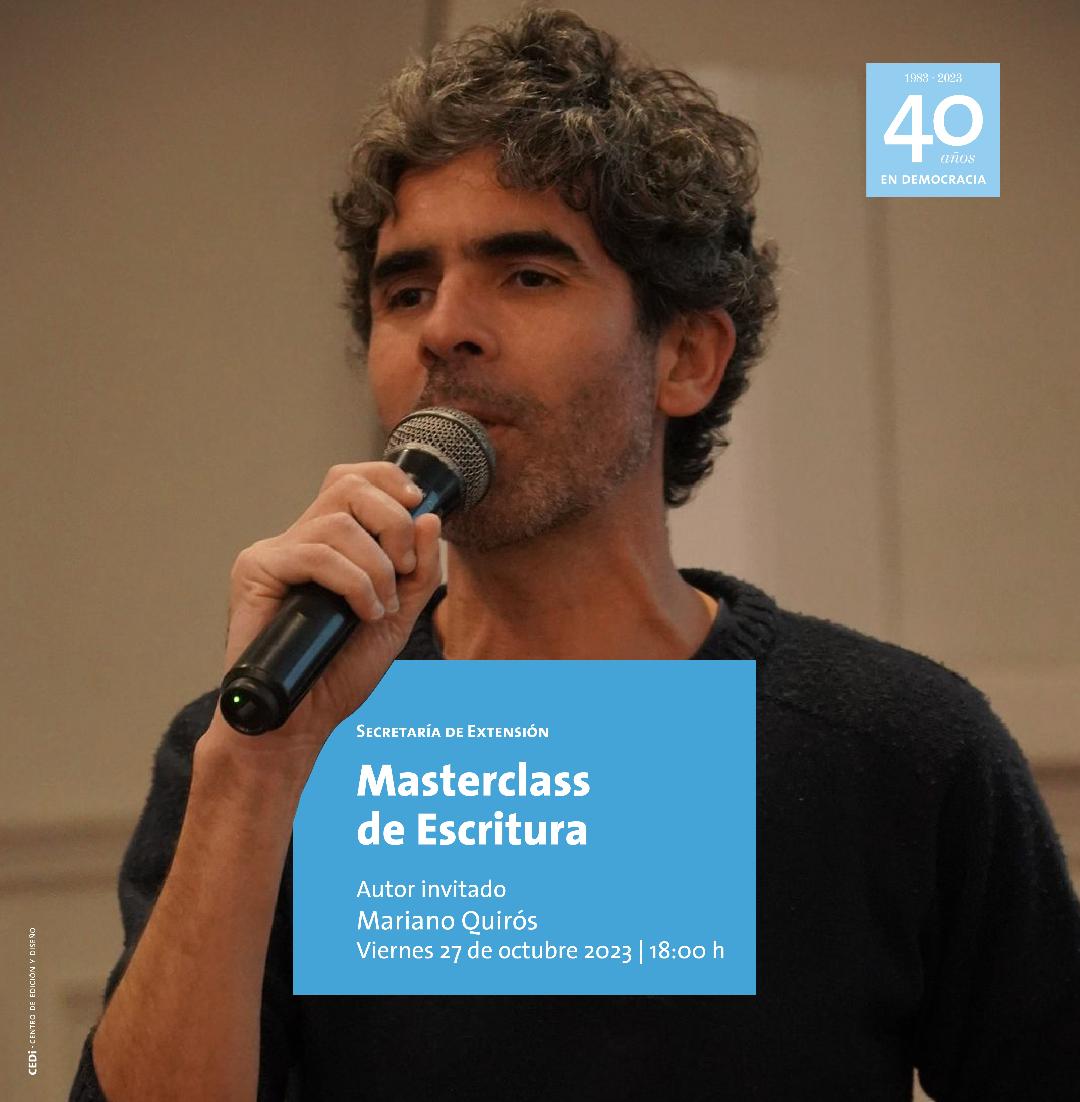 Masterclass de escritura en la UNNOBA