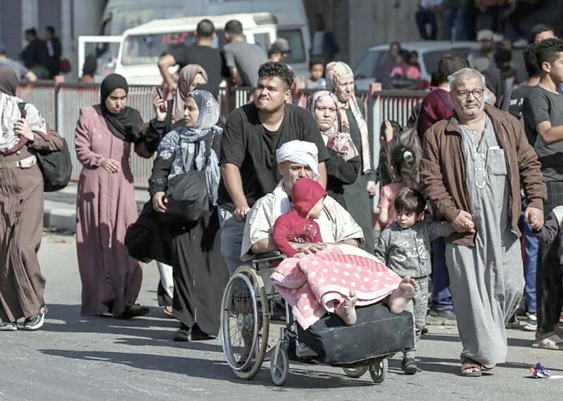 Aumentó el éxodo de palestinos del norte al sur de Gaza