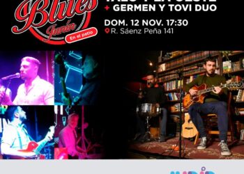 Una tarde a puro blues en el patio del Museo municipal