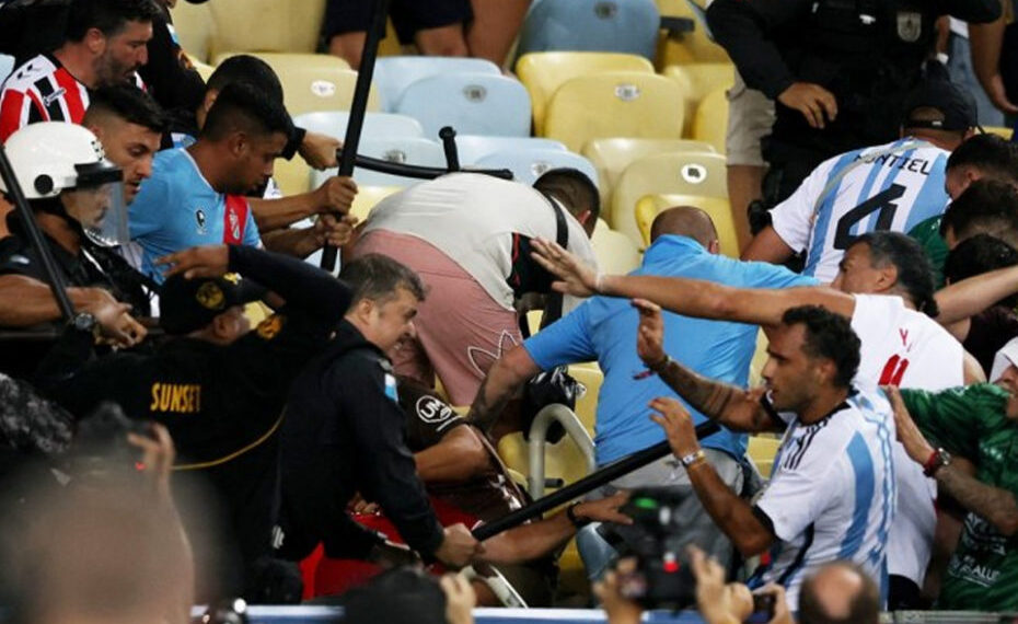 La policía brasileña reprimió a hinchas argentinos