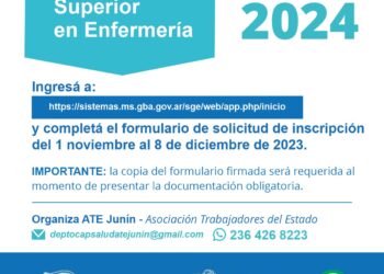 ATE: inscripciones abiertas para la Tecnicatura Superior en Enfermería