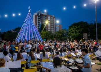 Junín encendió su árbol de Navidad