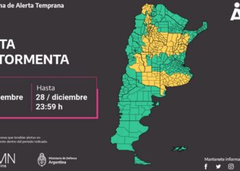 Alerta por tormentas fuertes para distritos de la costa y el sudoeste bonaerense