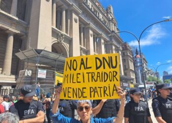 Sindicatos y movimientos sociales se movilizaron contra el DNU y en la desconcentración hubo incidentes