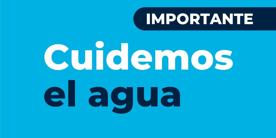 Solicitan extremar el cuidado del agua