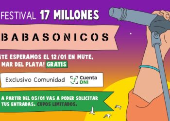 Babasonicos brindará un show gratuito en Mar del Plata para la Comunidad Cuenta DNI