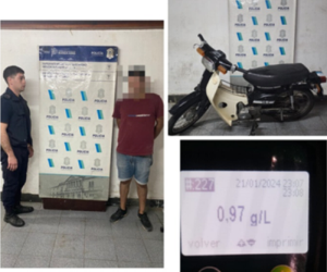 Aprehendieron a un motociclista que arremetió contra un agente vial