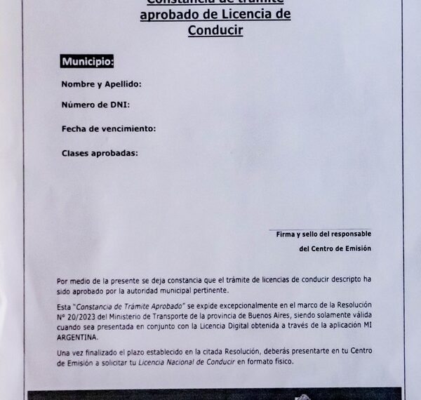Licencia de conducir: faltan plásticos para imprimir carnets
