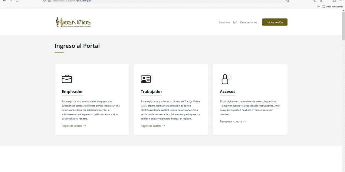 El RENATRE lanzó su nuevo portal Web
