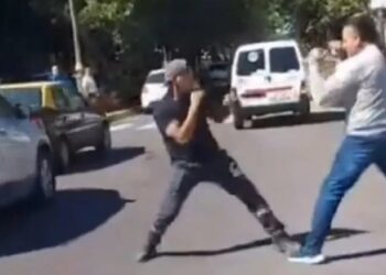 El jefe de la barra de Gimnasia, a las piñas con otro «referente» de Estudiantes por el control de la UOCRA