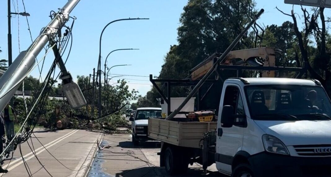 El temporal que azotó San Nicolás causó destrozos y arrasó con Expoagro