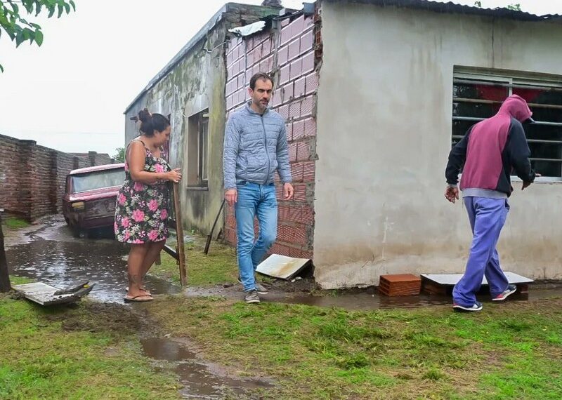 El Municipio asistió a más de 30 familias afectadas por el temporal