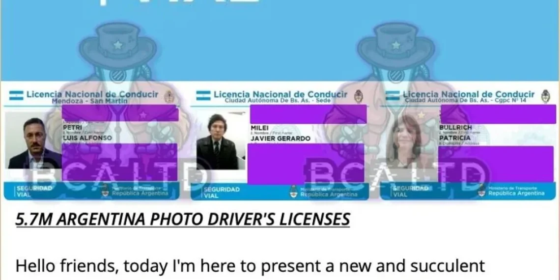Robaron los datos de todas las licencias de conducir del país