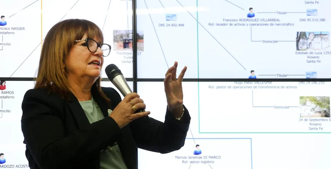 Bullrich tras el desmantelamiento de una red narco en Rosario: “Todos los días intentan sacarnos con amenazas»