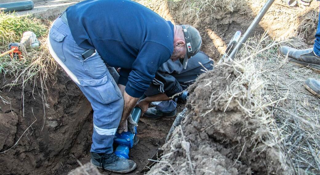 Los vecinos de Resero Norte también contarán con el servicio de agua corriente