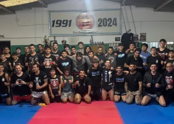 Kick boxing: peleadores de Junín y la región recibieron al campeón Tomás Aguirre