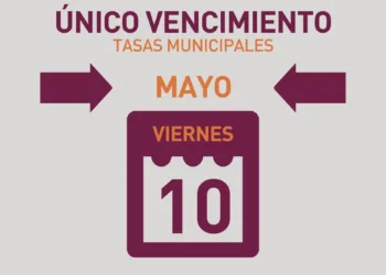 Vencimiento de Tasas Municipales en el mes de mayo