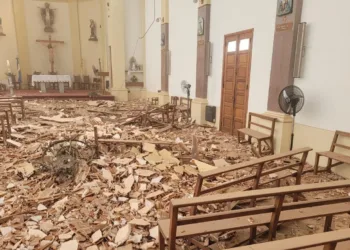 Se derrumbó el cielorraso de la iglesia «Sagrado Corazón de Jesús»