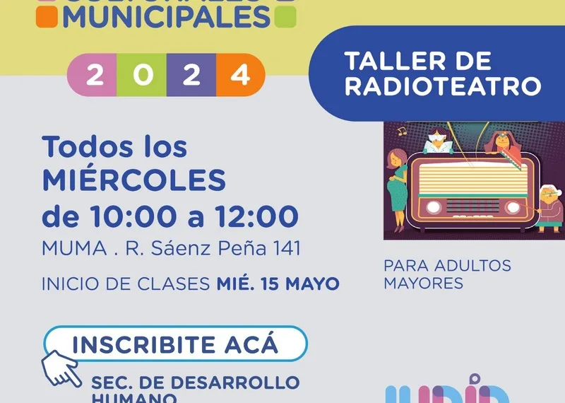 Invitan a los Adultos Mayores a sumarse a un taller de radioteatro