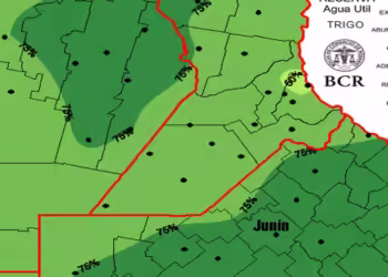 Junín entre las zonas con mejor reserva de agua en el suelo