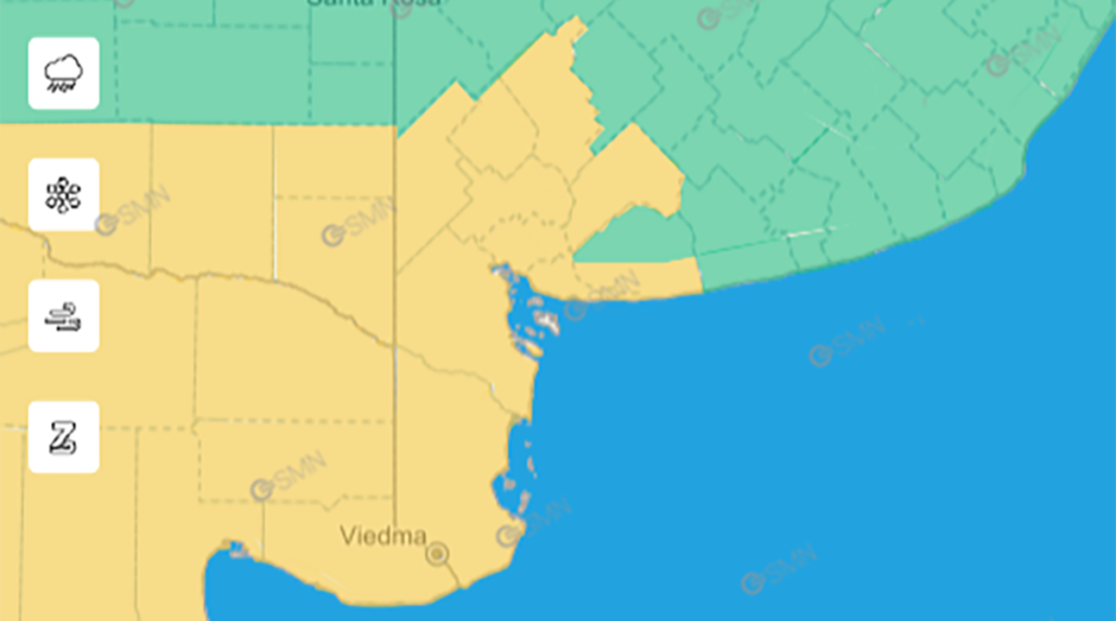 Martes con alerta por vientos para el sur de la provincia