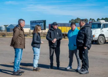 Funcionarios municipales recorrieron el predio del Centro de Transportistas de Junín