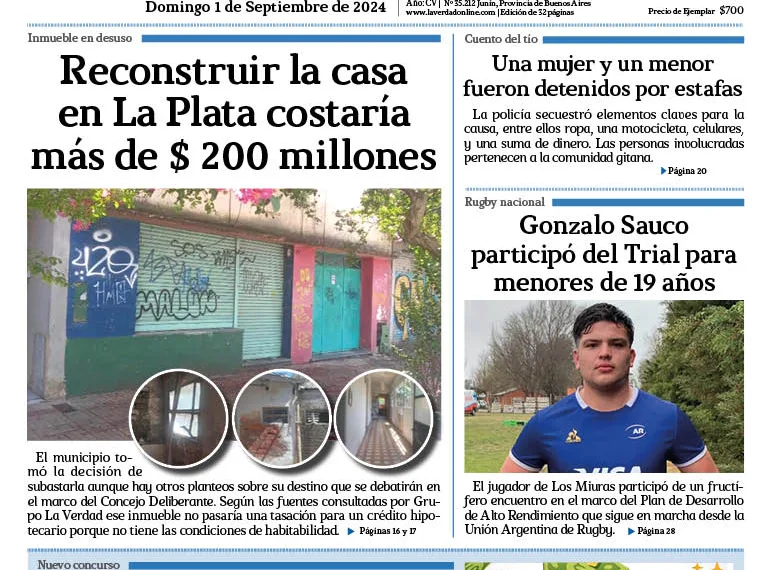 Domingo 1 de septiembre de 2024