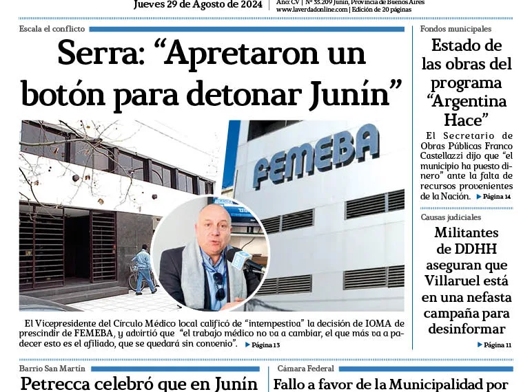Jueves 29 de agosto de 2024